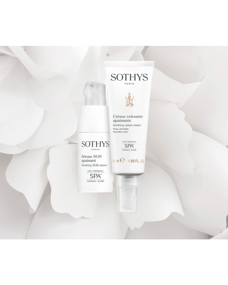 Cofanetto pelli sensibili Sothys, crema viso e siero lenitivo