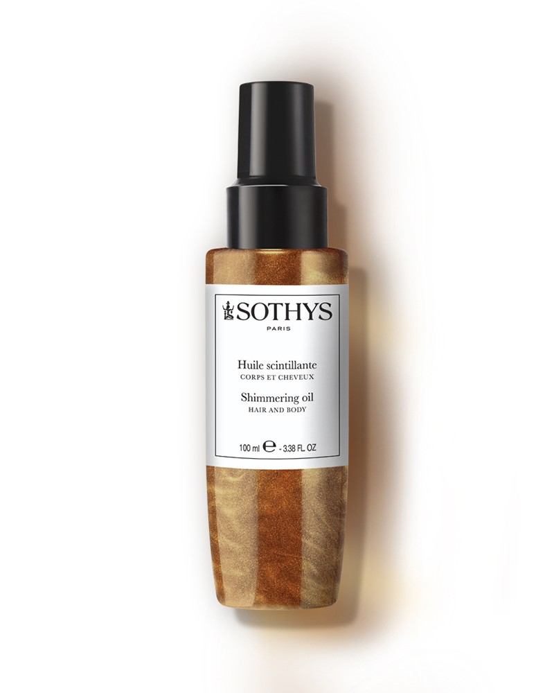 Olio scintillante nutriente Sothys. Olio per capelli, viso e corpo