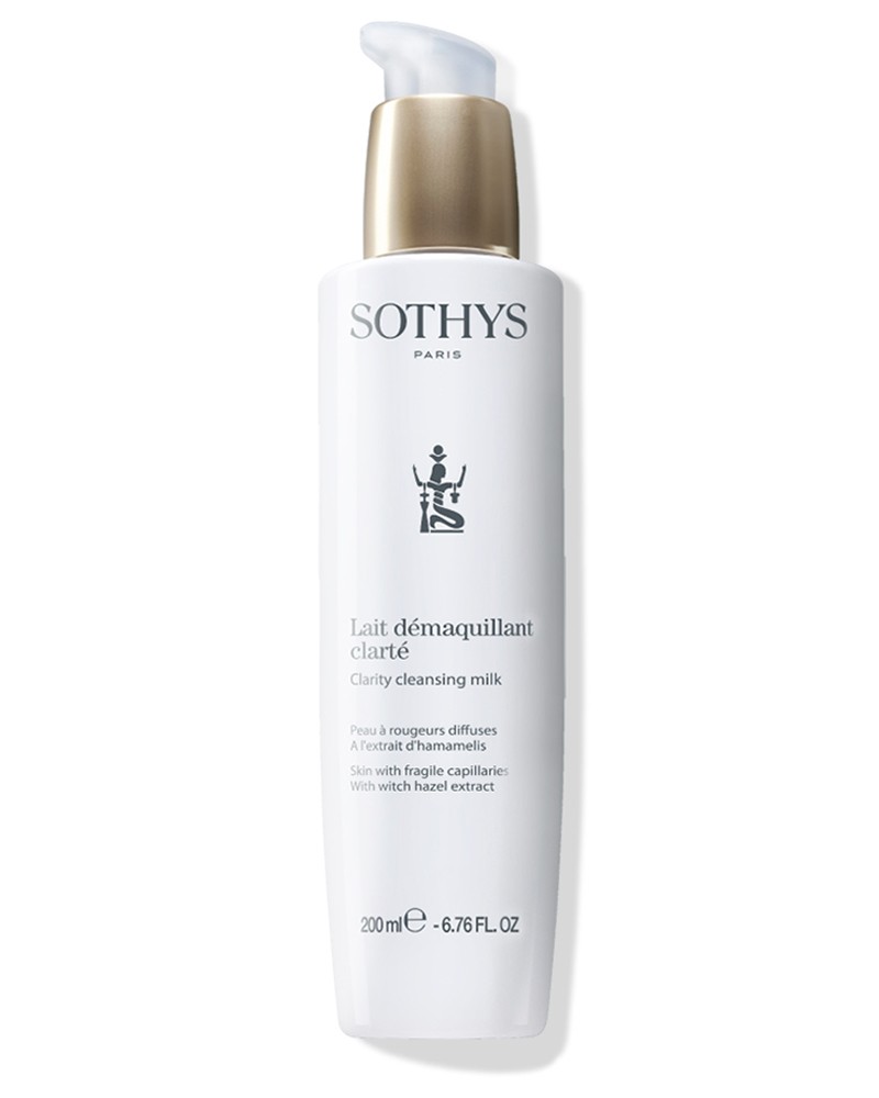 Latte detergente illuminante viso Sothys per pelle con rossori diffusi